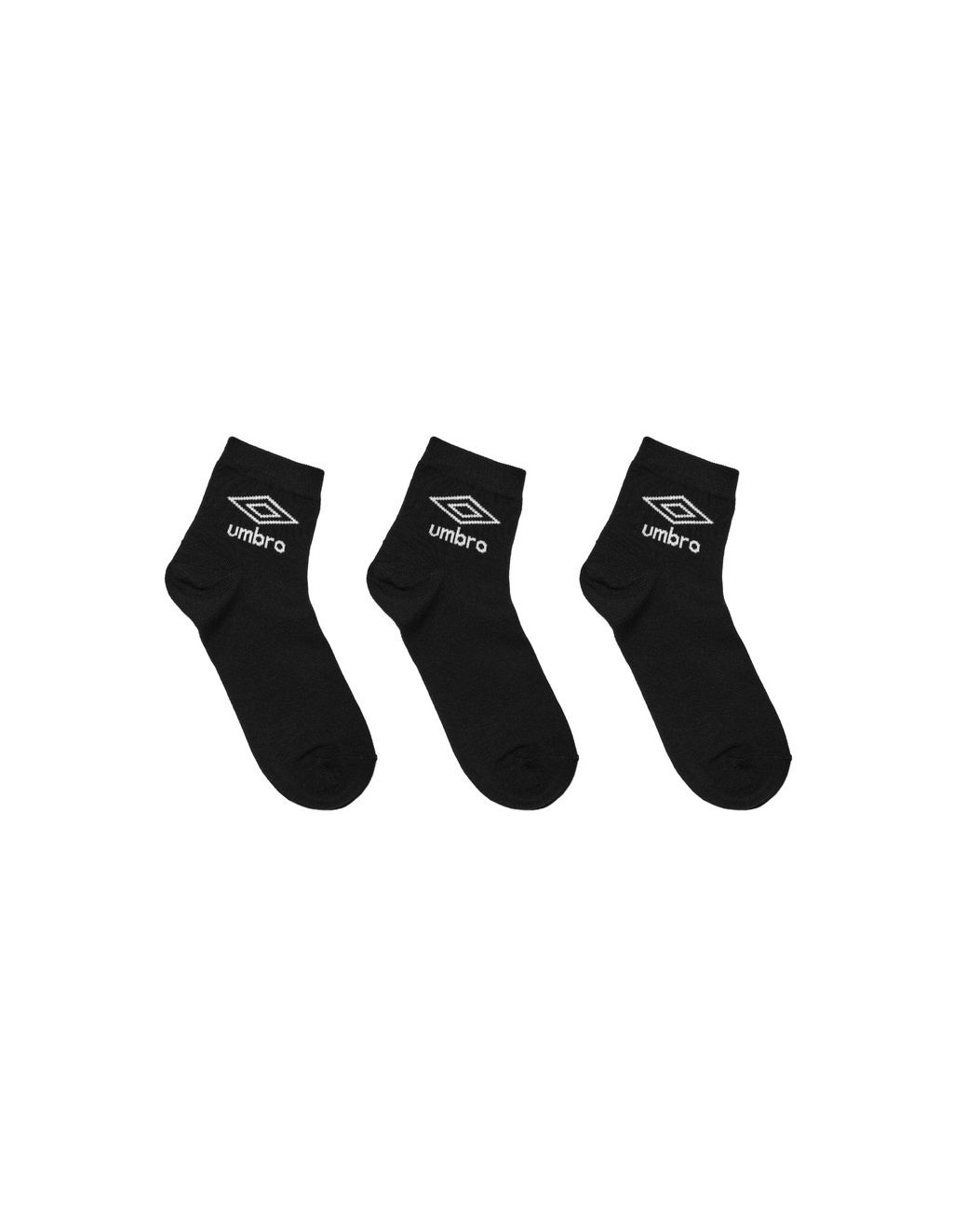 3 PACK Calcetines Umbro Super Snickers Combed Negro