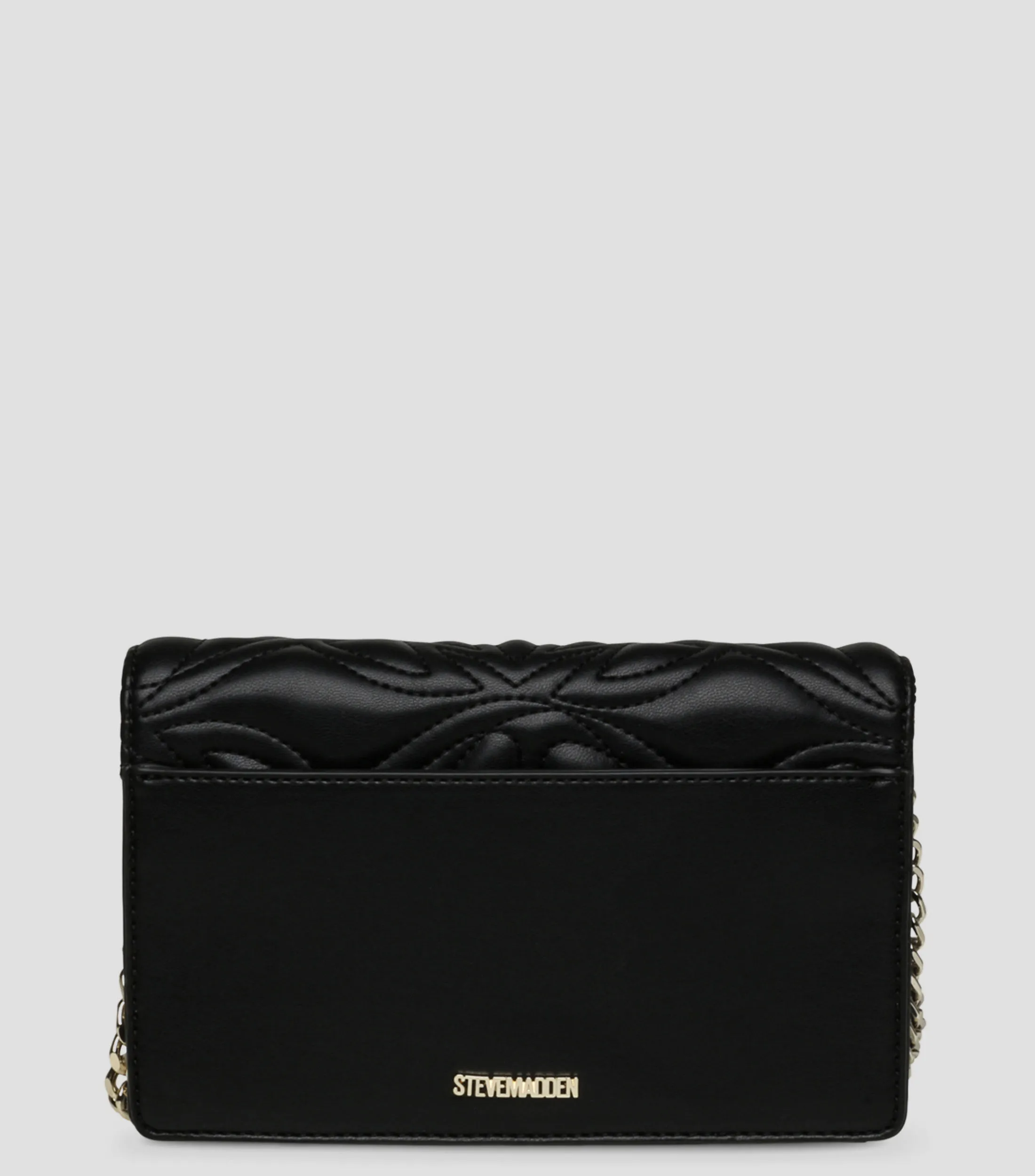 6472_Steve Madden Bolso crossbody Negro Bastly capitonado Mujer