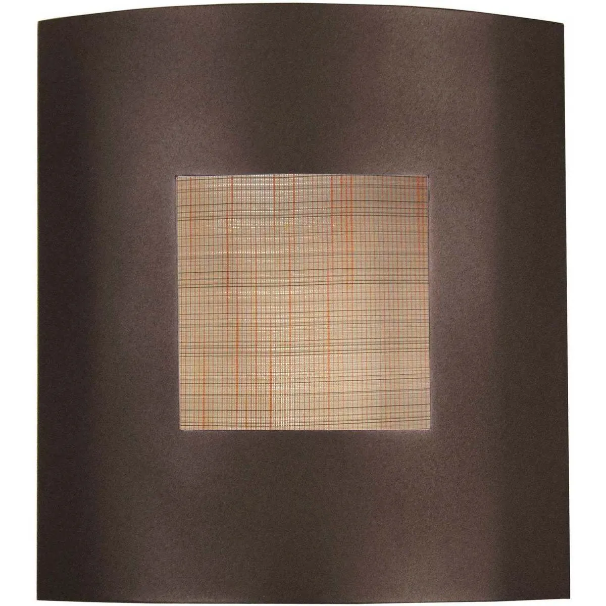 Aplique rectangular metal castaño
