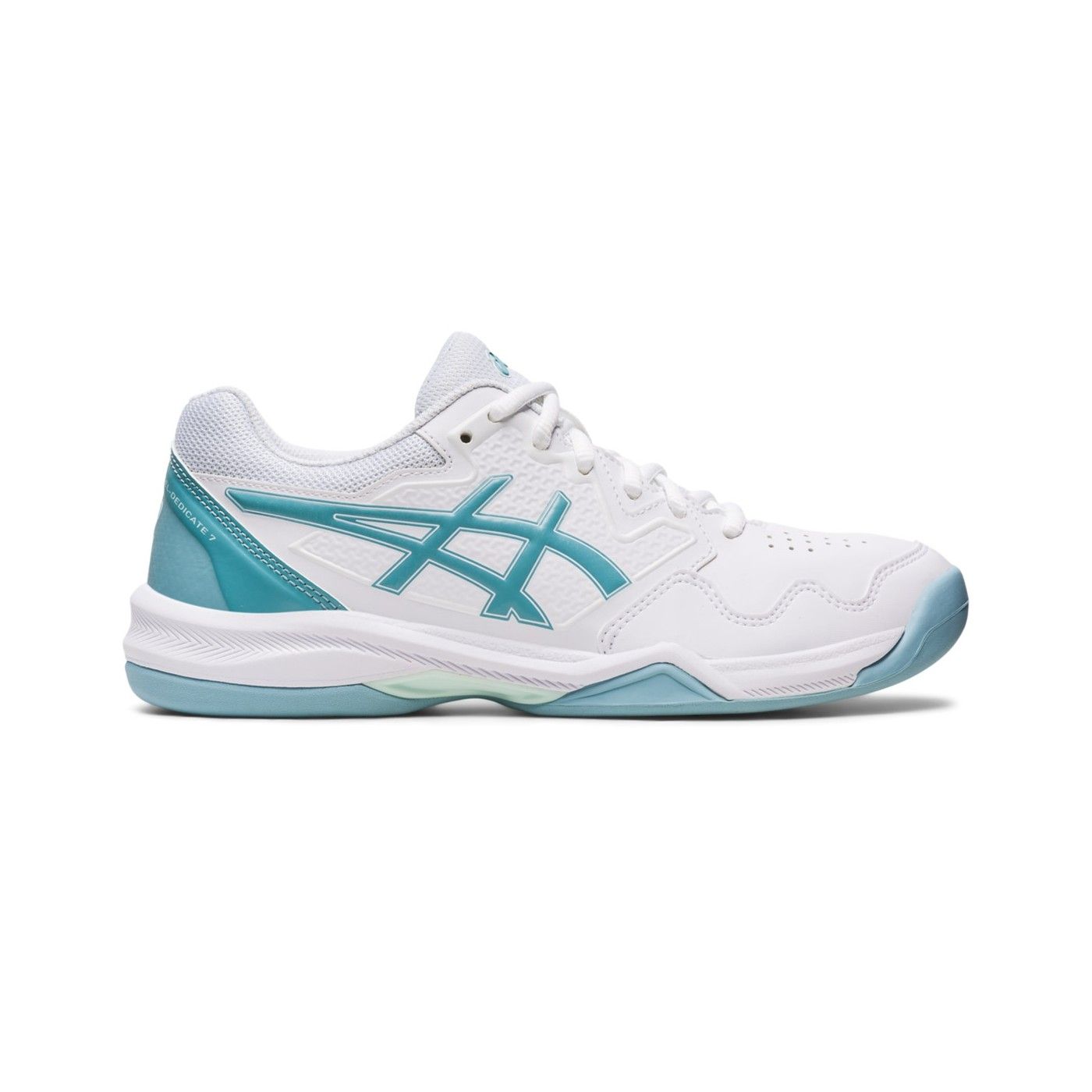 Asics Gel-Dedicate 7 Indoor Blanco Azul Mujer 1042A166-103