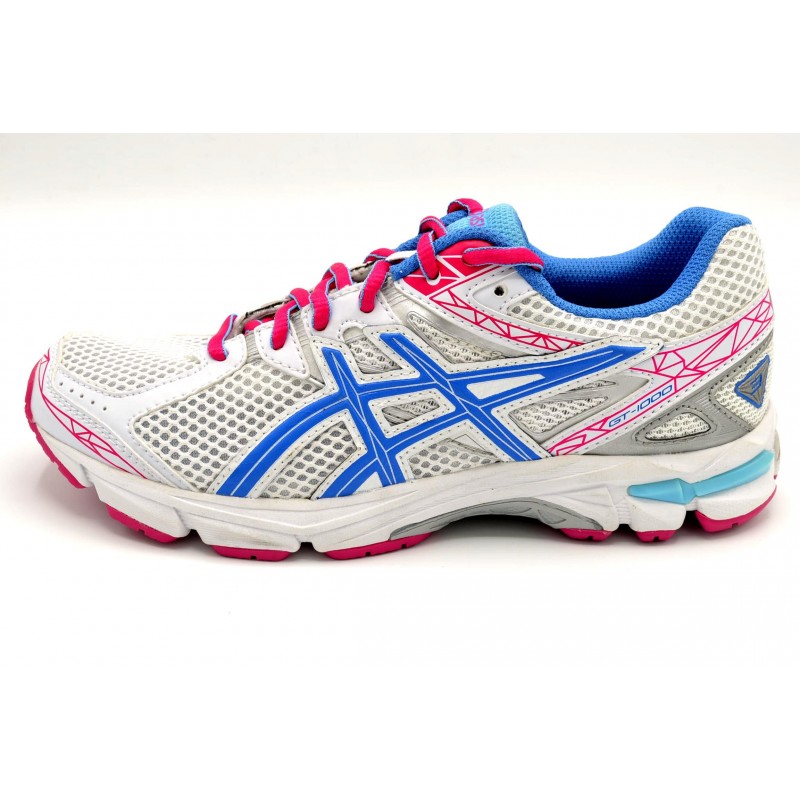 Asics Gt-1000 gs white powder pink - Zapatilla de running