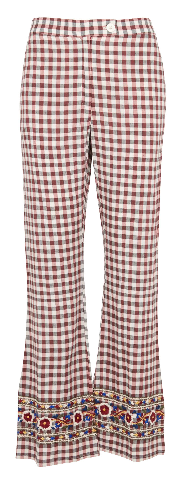 BERNADETTE - Pantalón de algodón estampado en marron