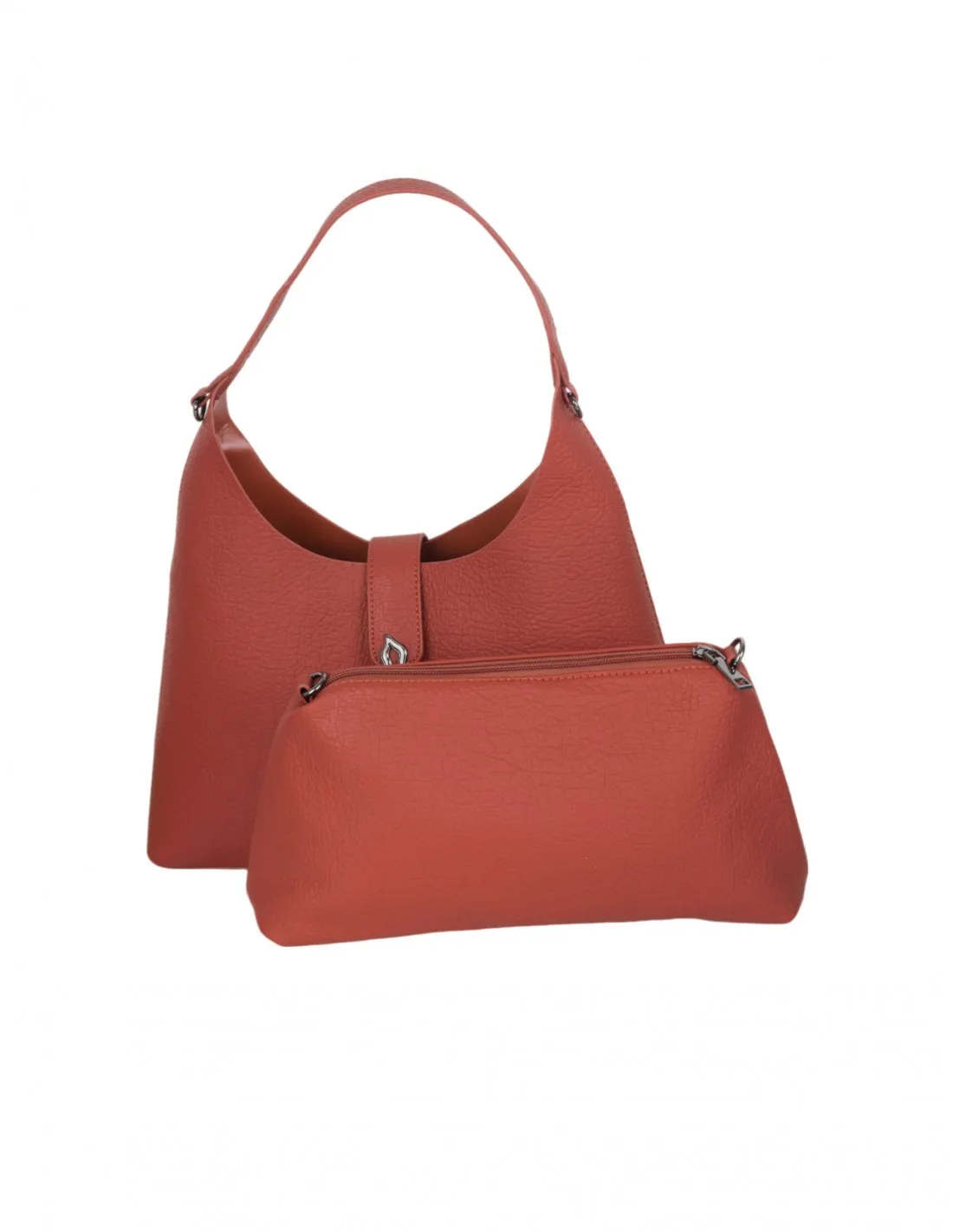 Bolso Hobo Color Teja