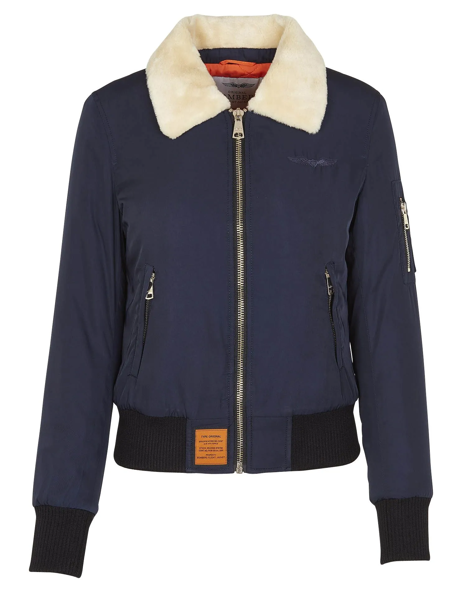 BOMBERS ORIGINAL Chaqueta bomber con cuello en azul