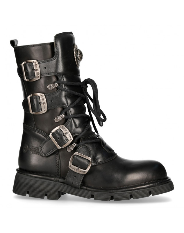 BOTAS DE PIEL UNISEX NEGRAS DE NEW ROCK