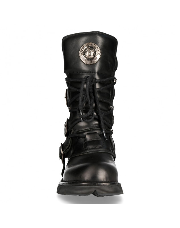 BOTAS DE PIEL UNISEX NEGRAS DE NEW ROCK