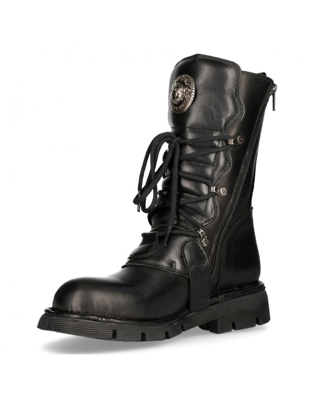 BOTAS DE PIEL UNISEX NEGRAS DE NEW ROCK