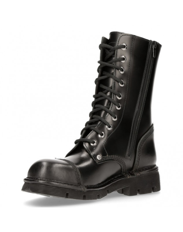 BOTAS MILITARES NEGRAS DE PIEL