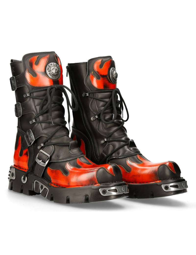 BOTAS NEW ROCK REACTOR PULIK FUEGO DE PIEL