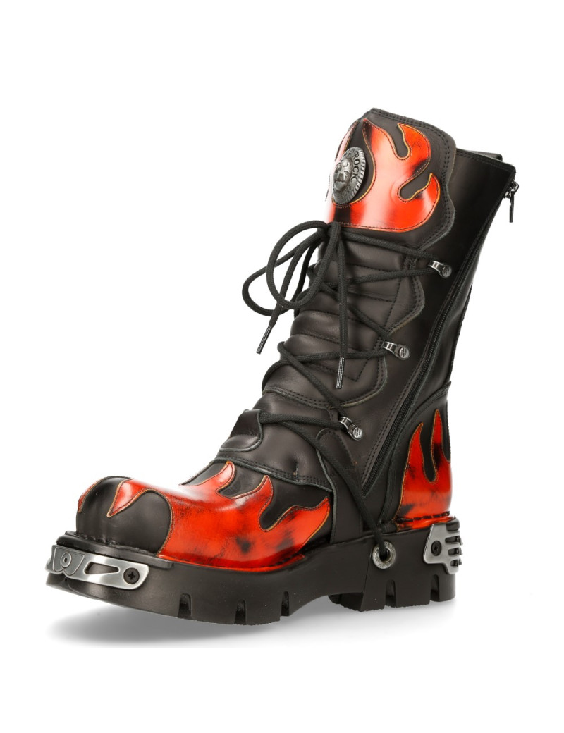 BOTAS NEW ROCK REACTOR PULIK FUEGO DE PIEL