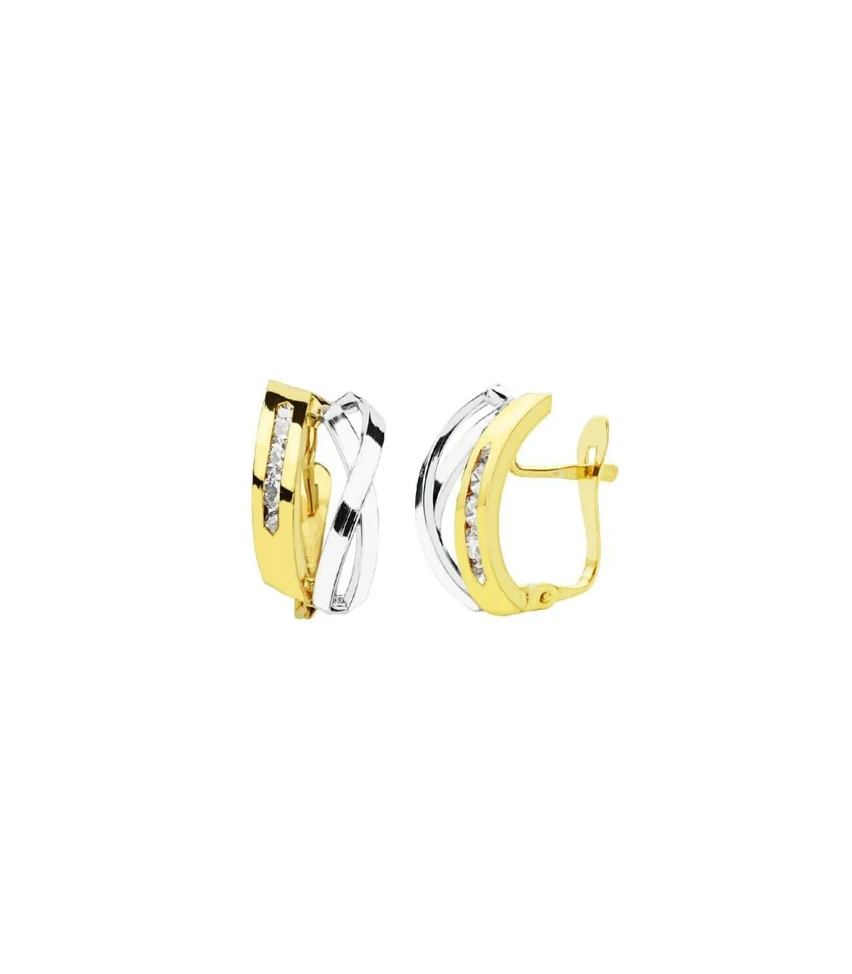 Boucles d'oreilles or bicolore Amelia 18 Carats