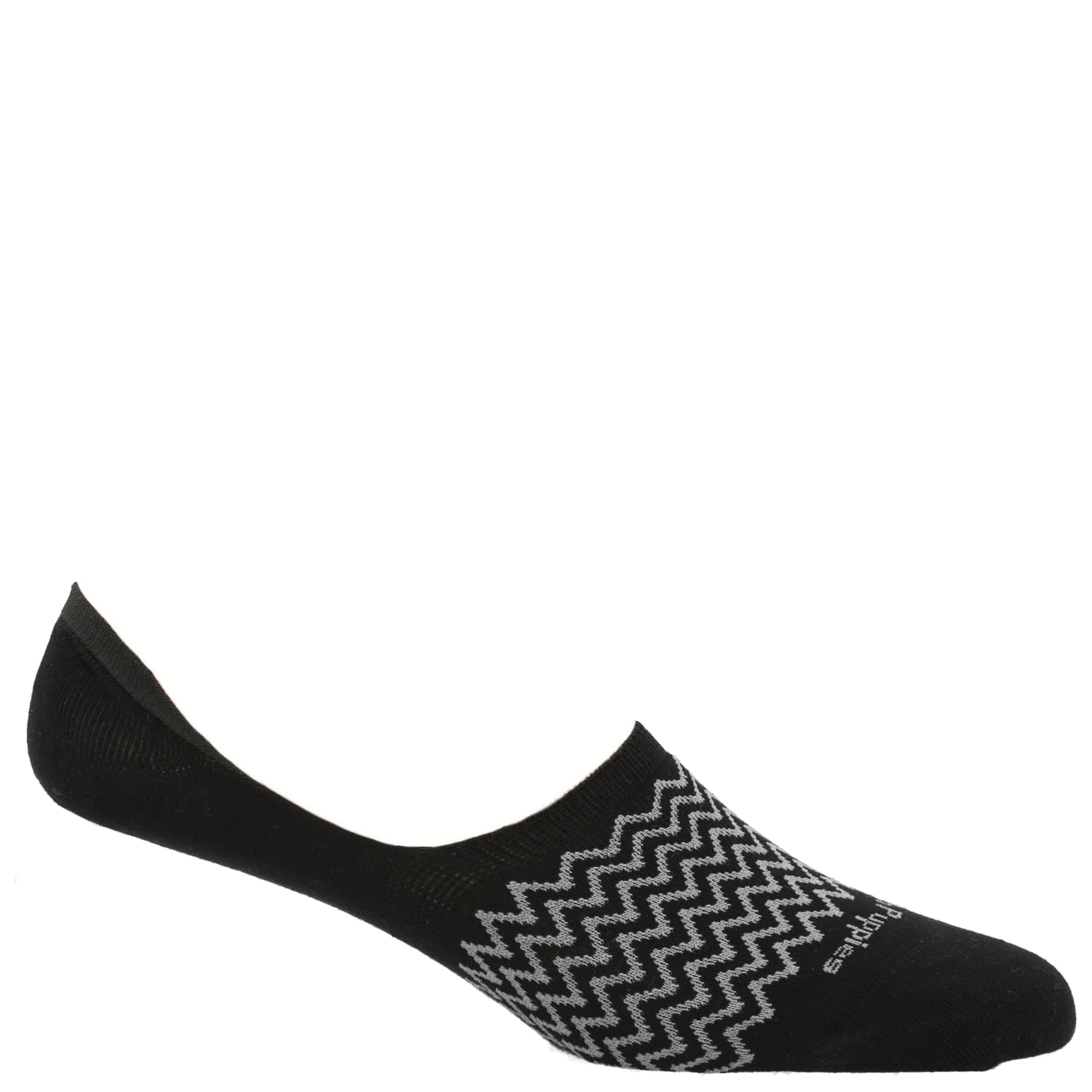 Calcetin Algodón Hombre Inv Zigzag Negro Hush Puppies