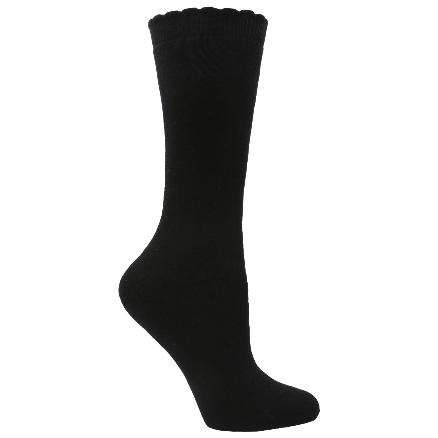 Calcetin Algodón Mujer Heavy Plain Negro Hush Puppies