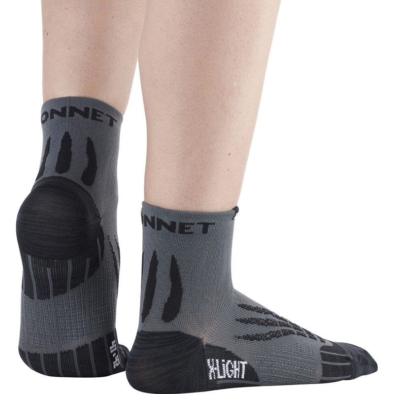 Calcetines Trail/Running Monnet Run X-light (GRIS NEGRO)