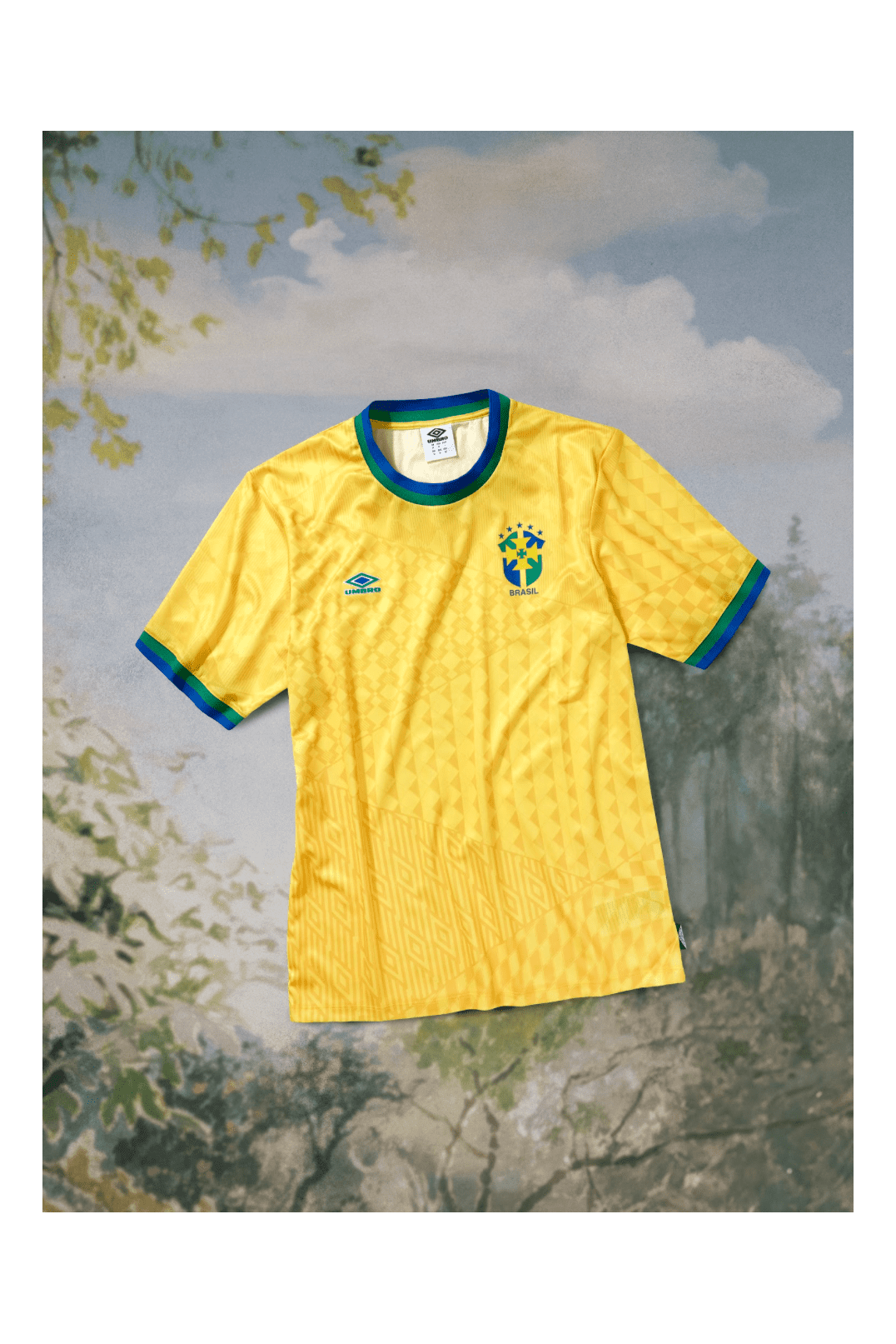 Camiseta Umbro Brazil Iconic Graphic Jersey Empire Yellow