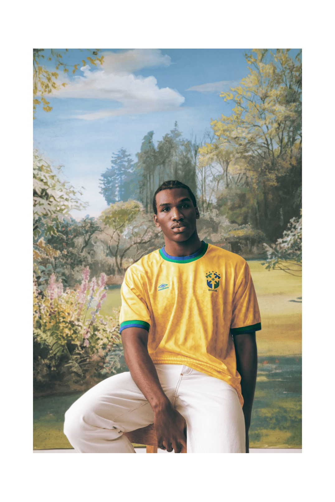 Camiseta Umbro Brazil Iconic Graphic Jersey Empire Yellow