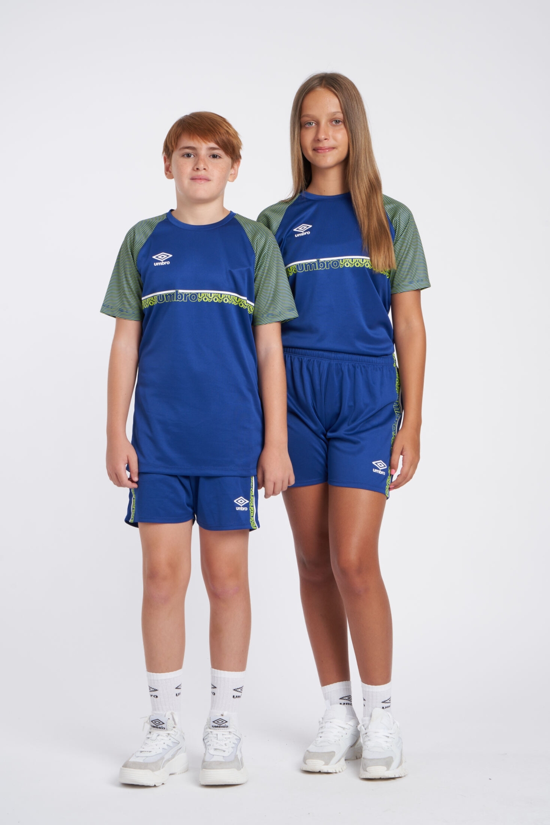 CAMISETA UMBRO SPIRITO JERSEY - JNR SODALITE BLUE / WHITE / LIME PUNCH