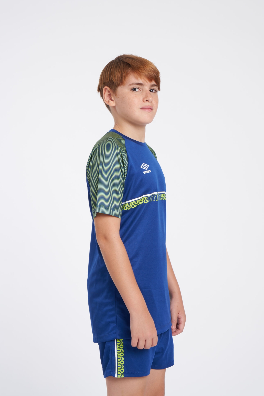 CAMISETA UMBRO SPIRITO JERSEY - JNR SODALITE BLUE / WHITE / LIME PUNCH