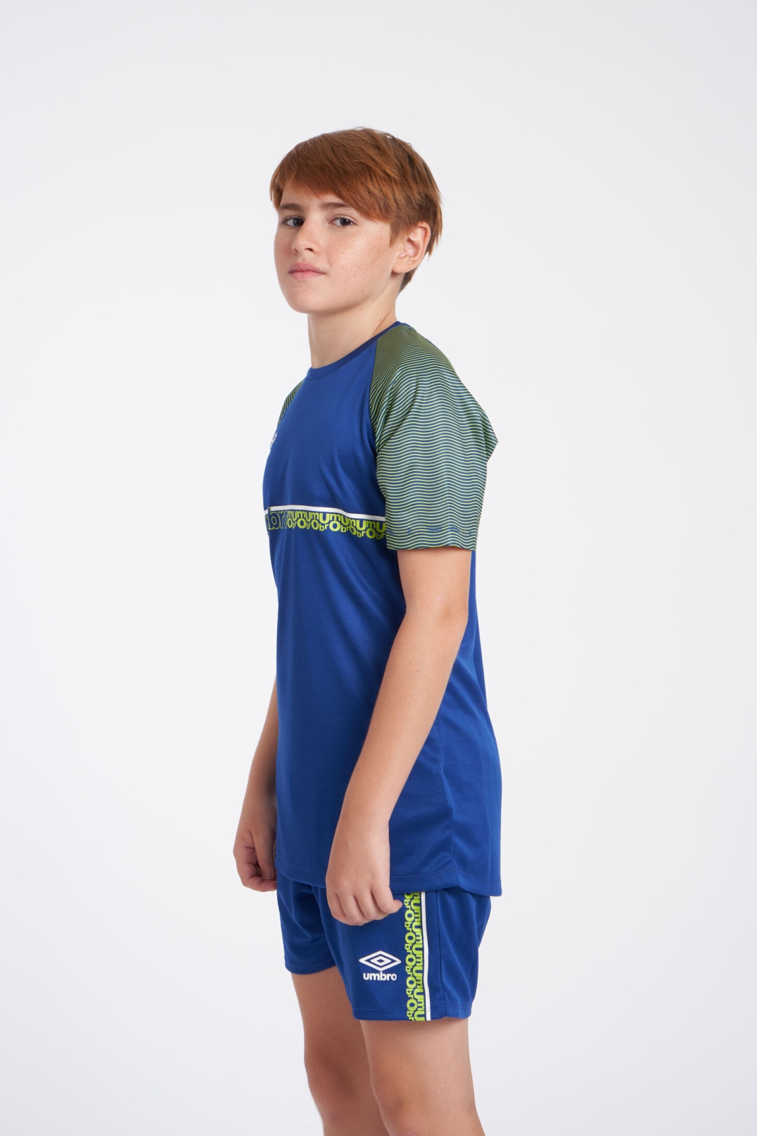 CAMISETA UMBRO SPIRITO JERSEY - JNR SODALITE BLUE / WHITE / LIME PUNCH