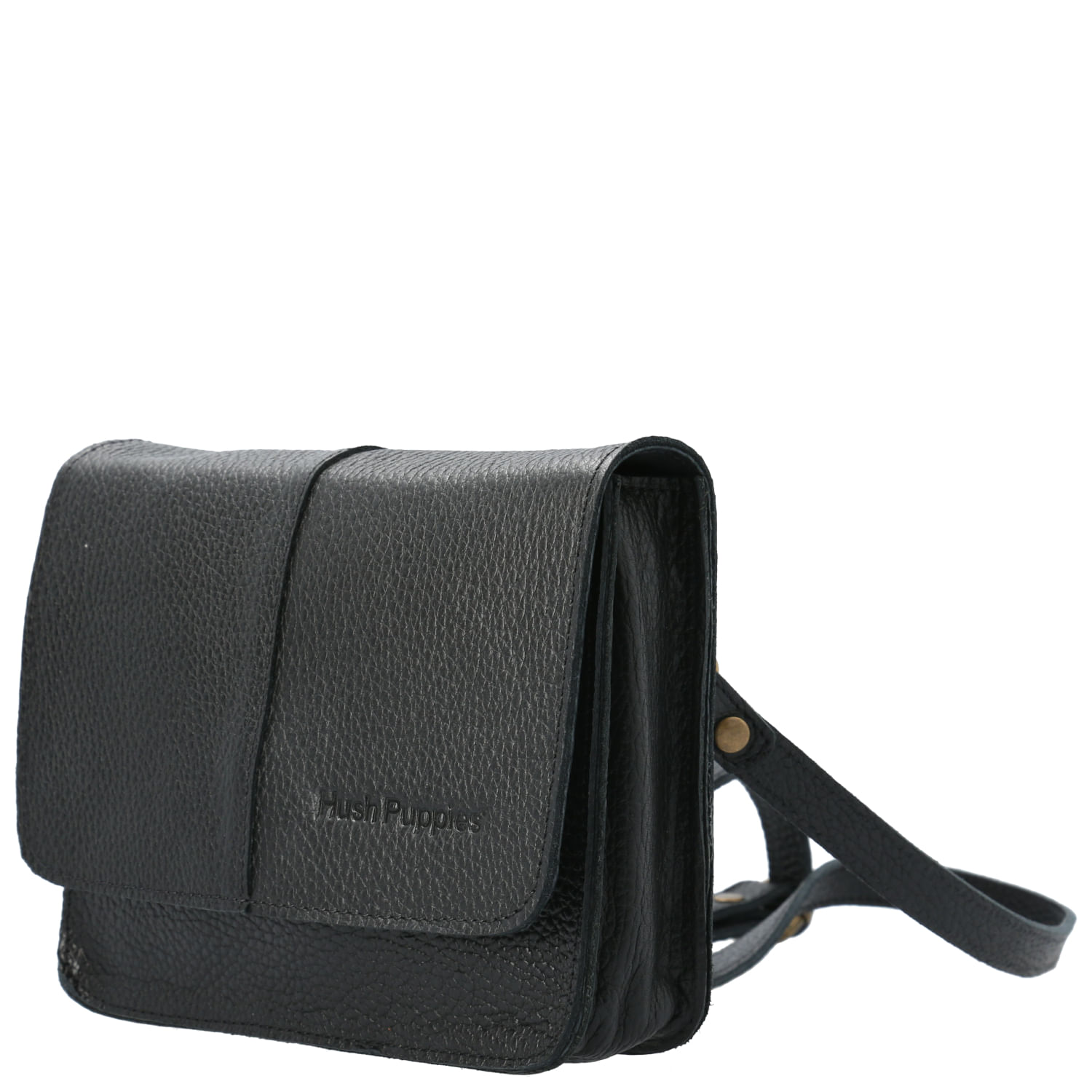 Cartera Cuero Mujer Belle Cross Negro Hush Puppies