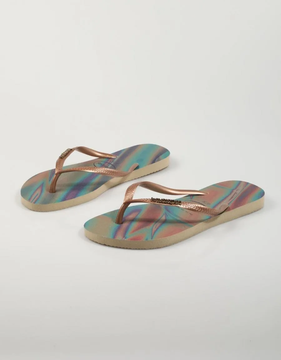  chanclas HAVAIANAS Hac.slim Iridescent en Platino 79289