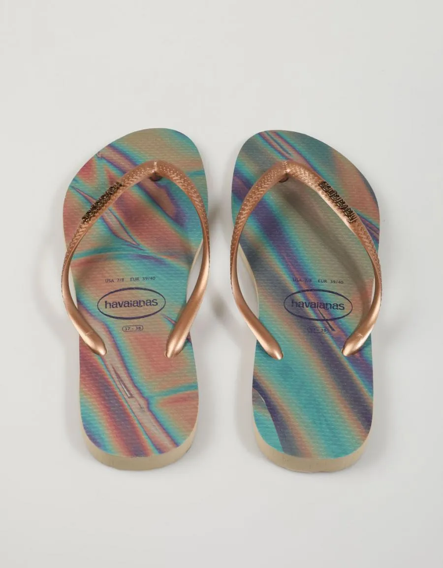  chanclas HAVAIANAS Hac.slim Iridescent en Platino 79289