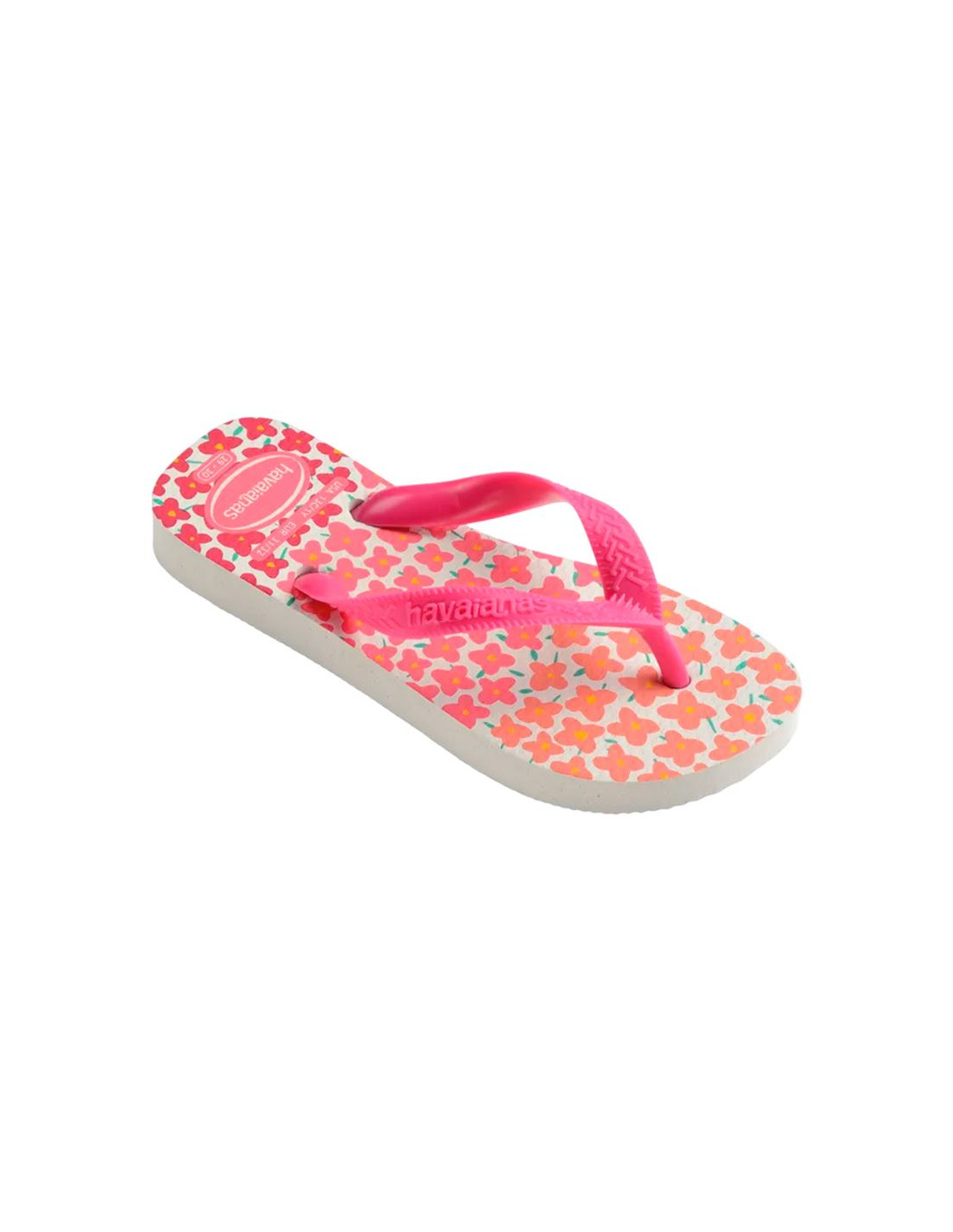 Chanclas Havaianas Kids Flores  Flux Infantil Blanco/Rosa