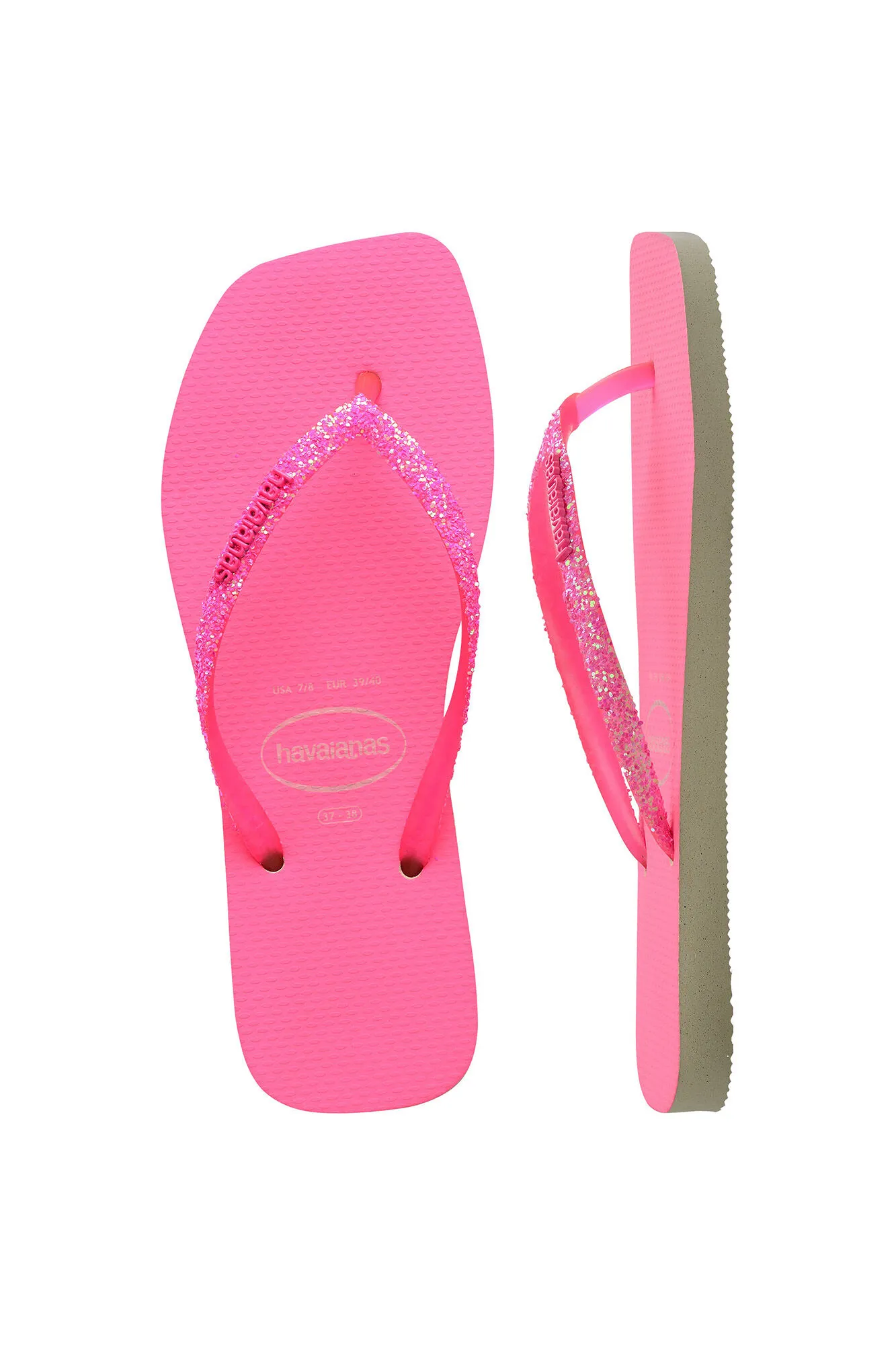 Chanclas Havaianas Square Glitter Neon