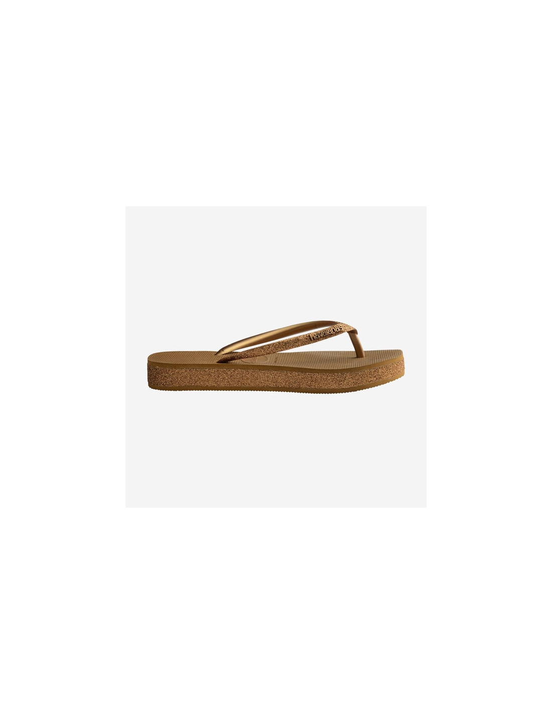 Chanclas Mujer Havaianas Flatform Glitter Bronze