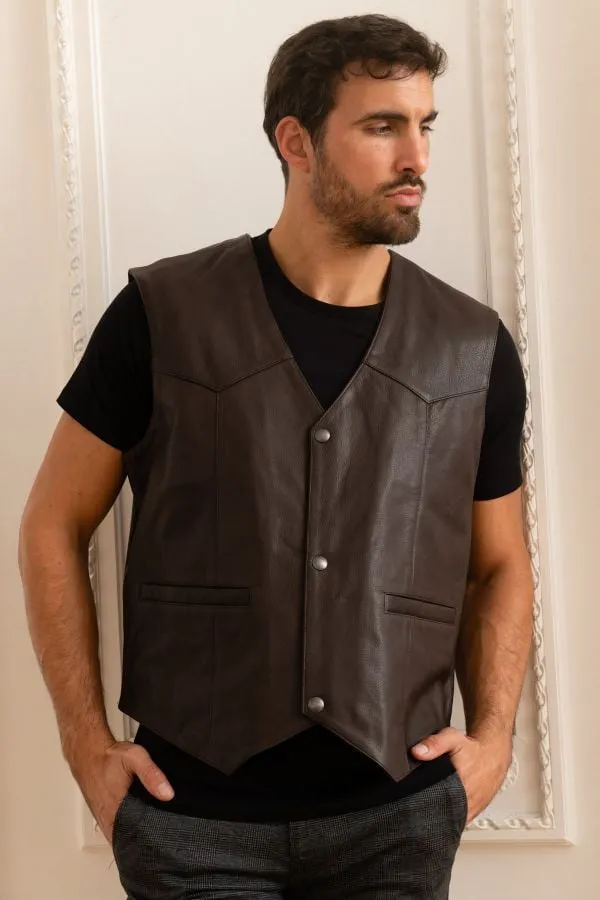 Chaqueta Hombre Daytona Cafe Vest Goat Deer Brown