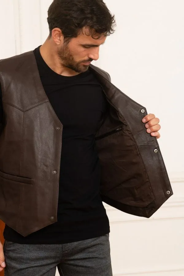 Chaqueta Hombre Daytona Cafe Vest Goat Deer Brown