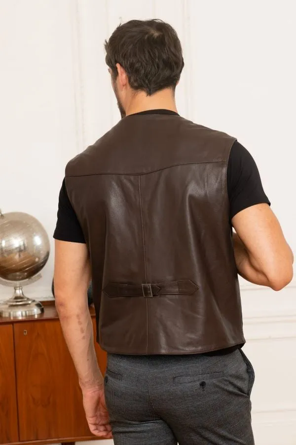 Chaqueta Hombre Daytona Cafe Vest Goat Deer Brown