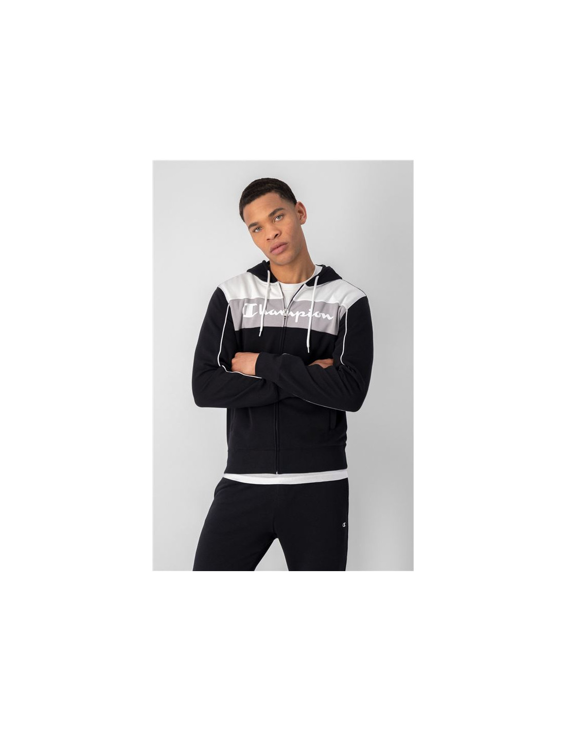 Chándal de Fitness Champion Hooded Full Zip Suit Negro Hombre