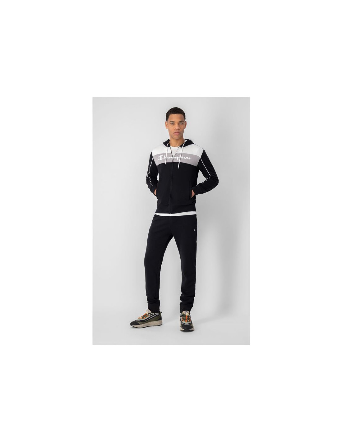 Chándal de Fitness Champion Hooded Full Zip Suit Negro Hombre