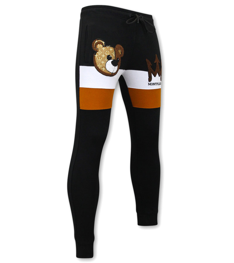 Chándal Hombres Teddy Bear Print - 3756 - Negro