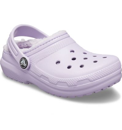 CROCS Classic Fuzz-lined Clog  (lavanda) - Niños