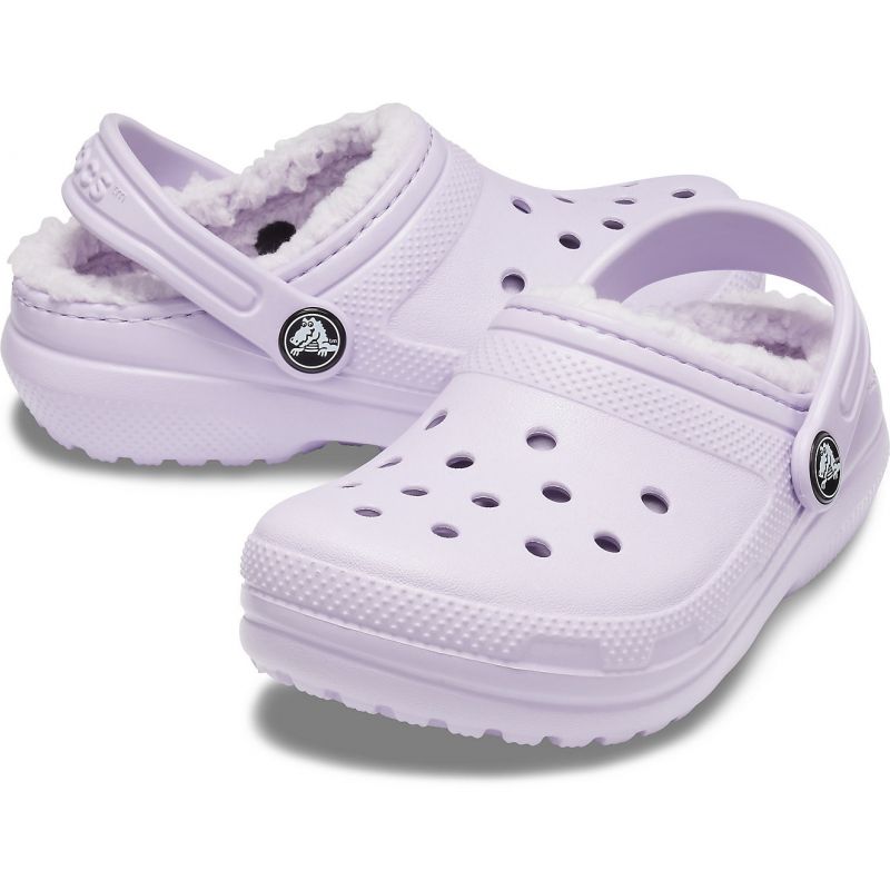 CROCS Classic Fuzz-lined Clog  (lavanda) - Niños