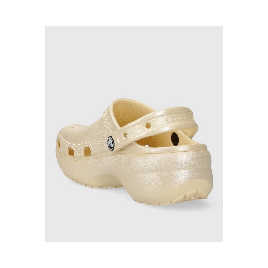 Crocs Classic Platform Shimmer Vainilla Para Niñas