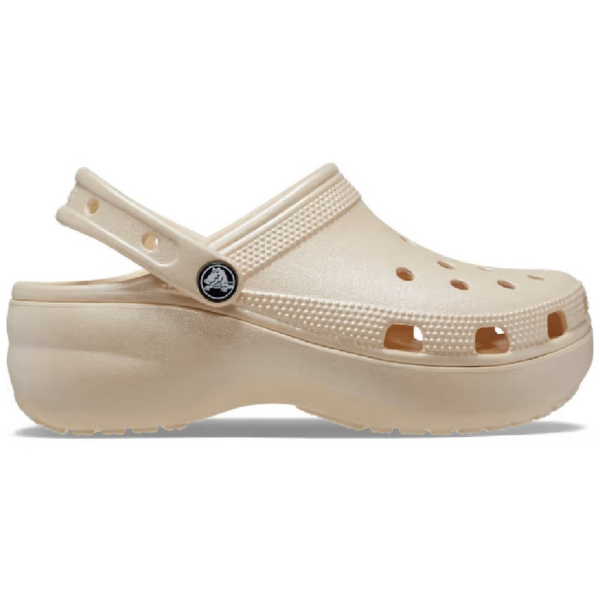 Crocs Classic Platform Shimmer Vainilla Para Niñas