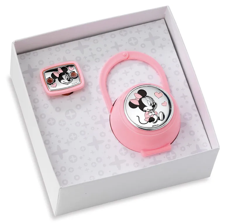 DISNEY Set Pinza y Portachupetes Minnie