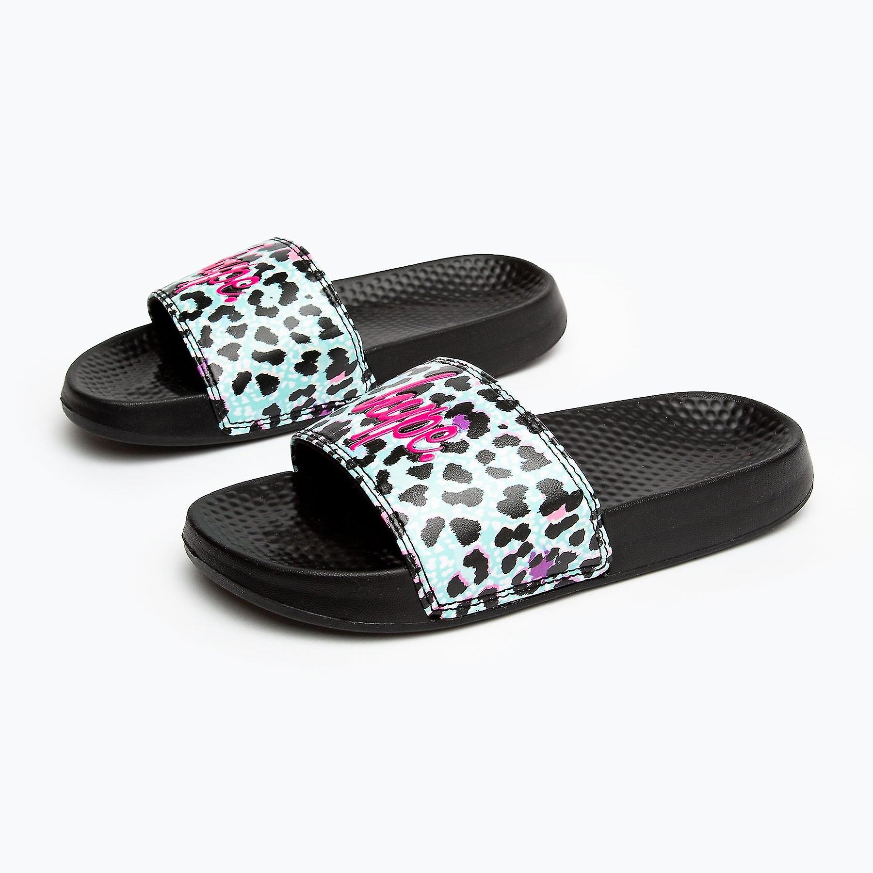 Hype Niños / Niños Leopard Print Sliders