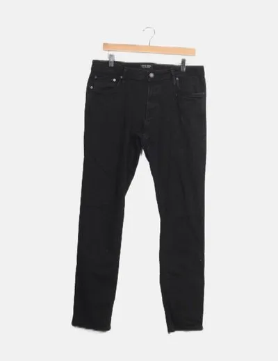 Jack & Jones Pantalón negro denim pitillo