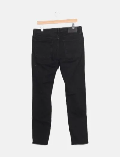 Jack & Jones Pantalón negro denim pitillo