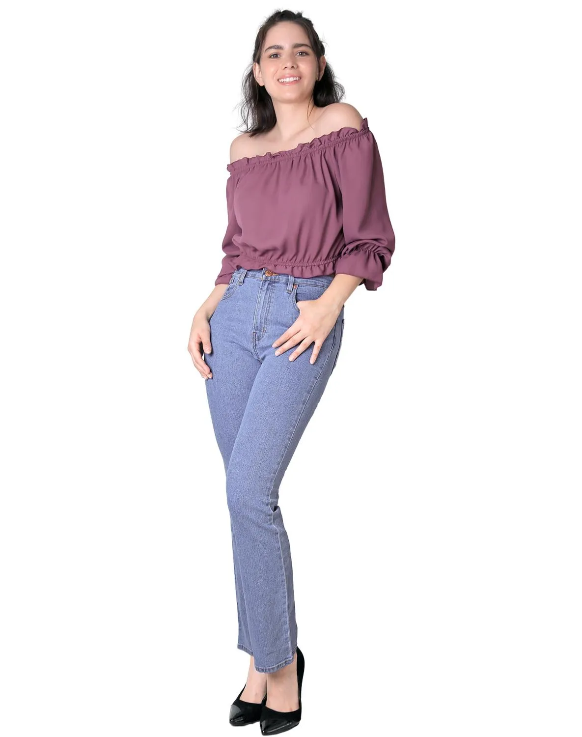 Jeans Mujer Básico Recto Azul Oggi 59103101