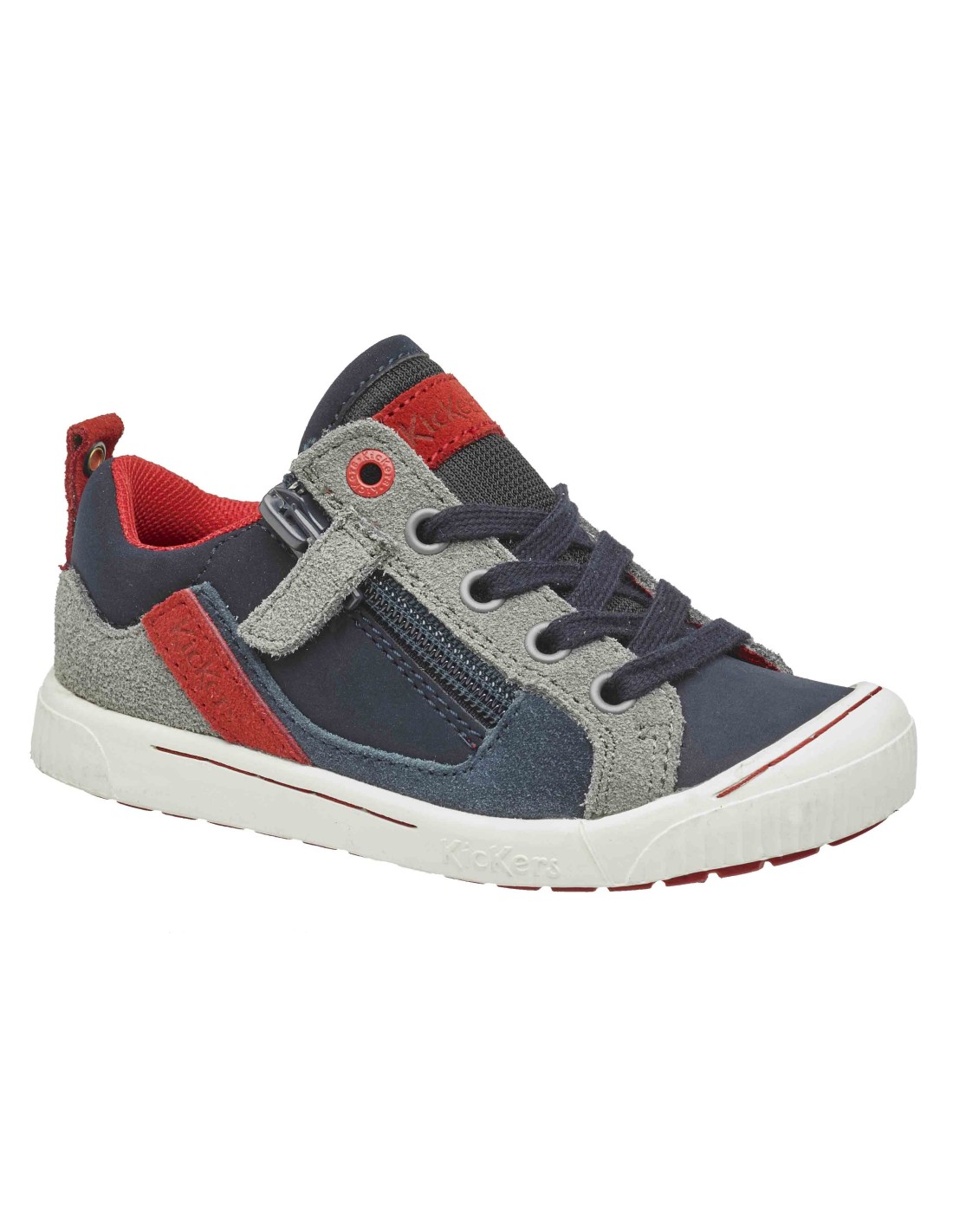 kickers zapato ZIGZAGUER- gris, negro y azul