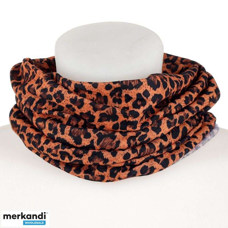 Leopard animal print cuello calentador tubo bufanda