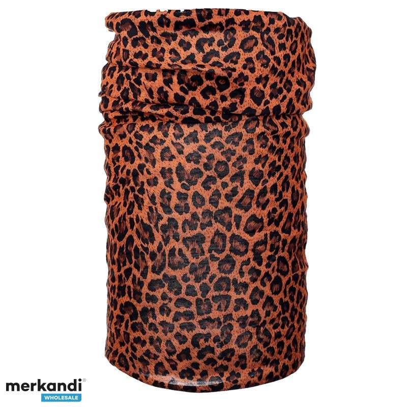 Leopard animal print cuello calentador tubo bufanda