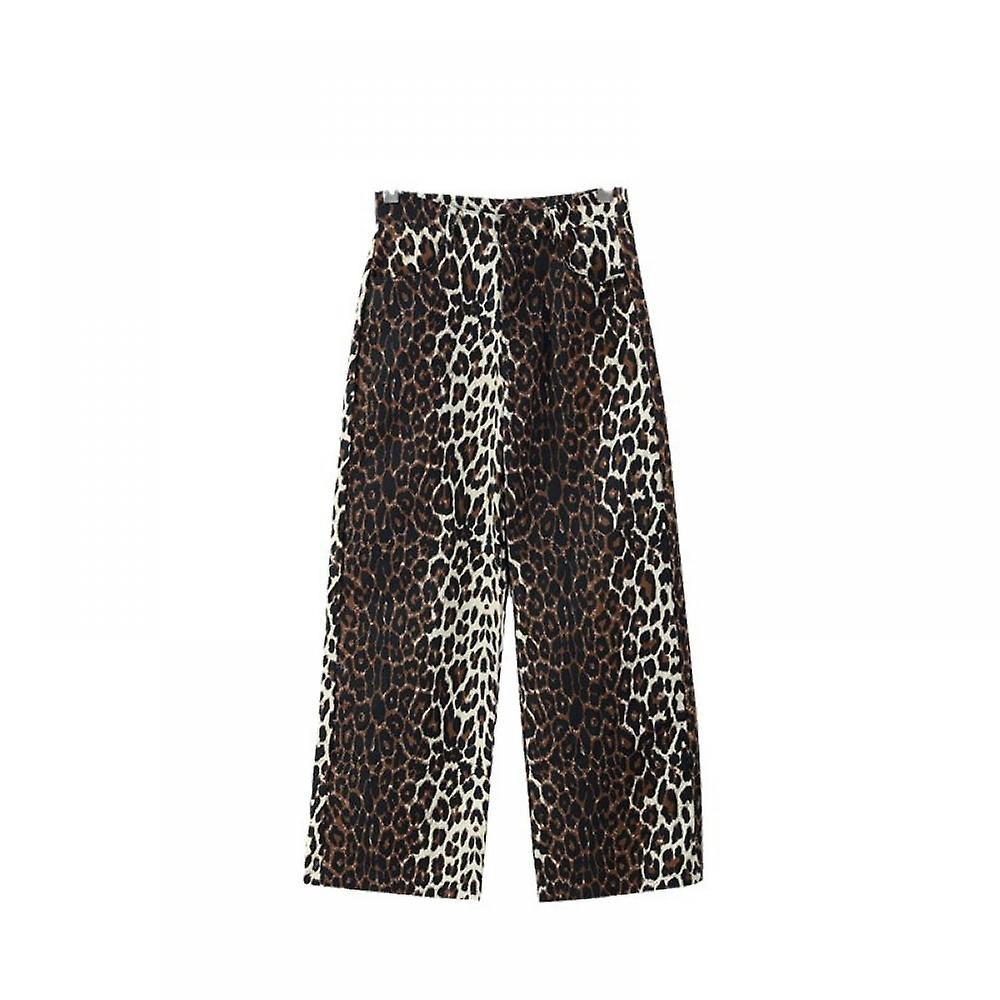 Leopard print trousers jeans Y2k trousers Leopard print jeans Y2k trousers Women's loose trousers 2000s leopard print trouse