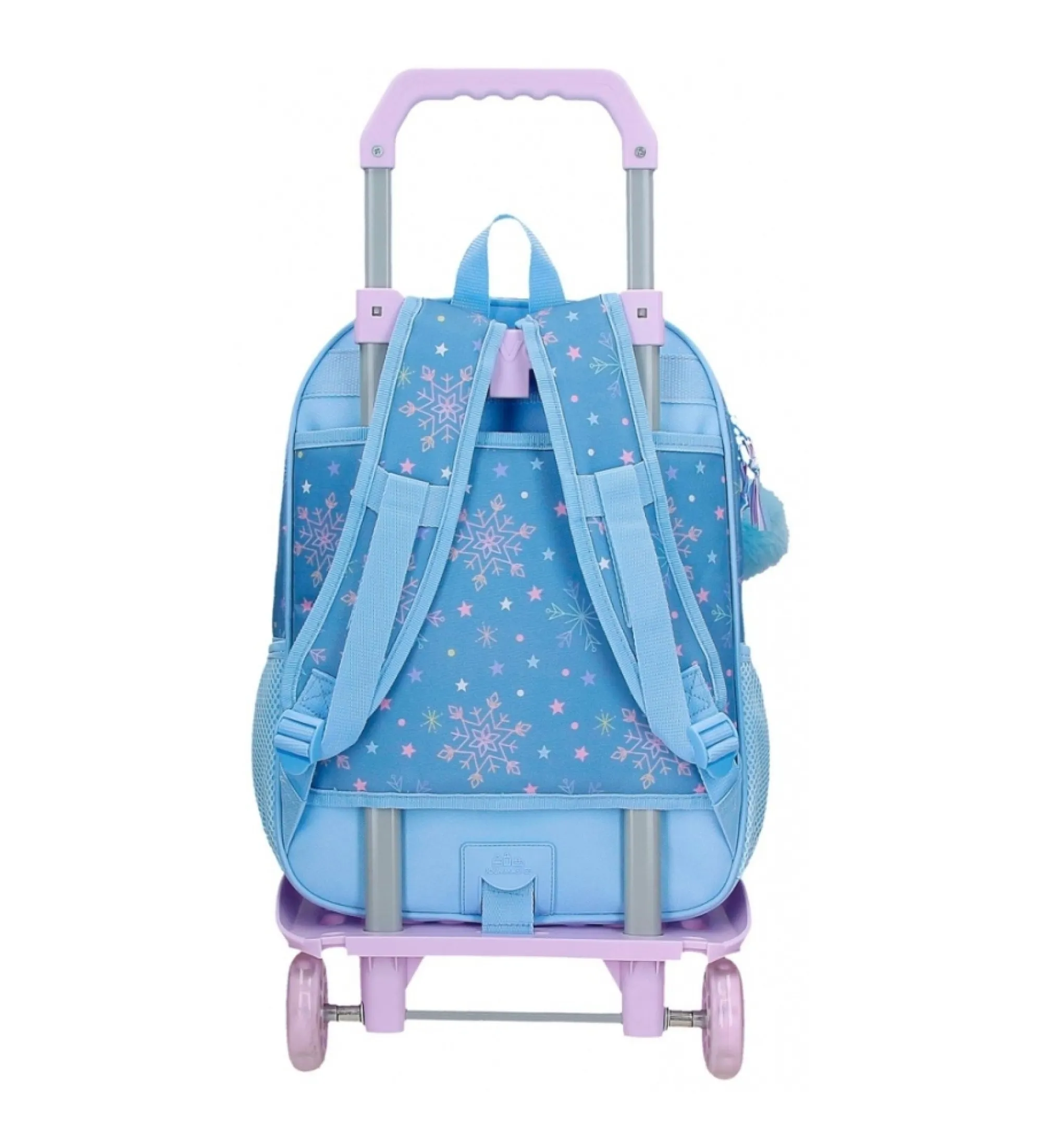 Mochila escolar Frozen Magic ice 38cm con carro azul