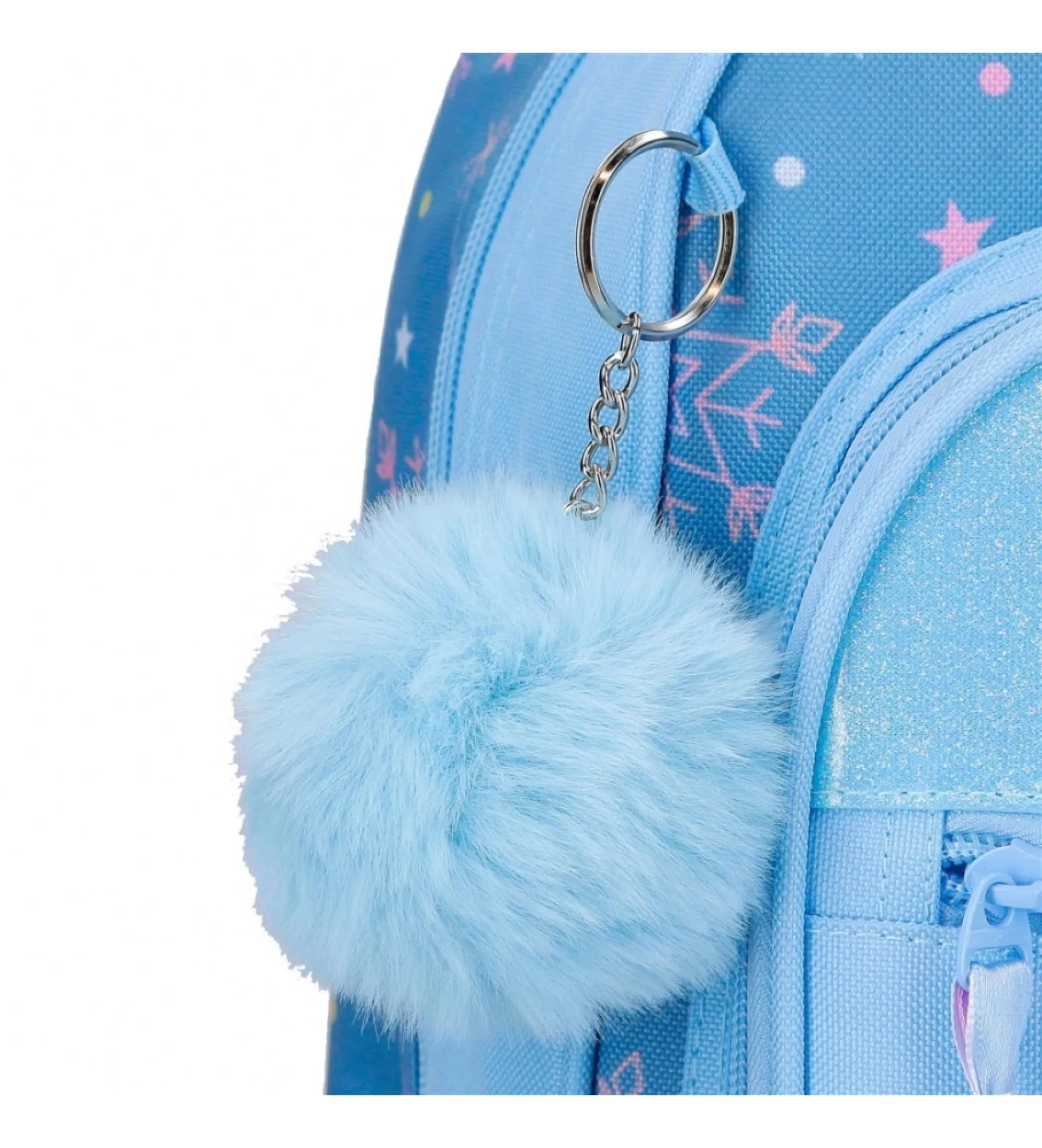 Mochila escolar Frozen Magic ice 38cm con carro azul